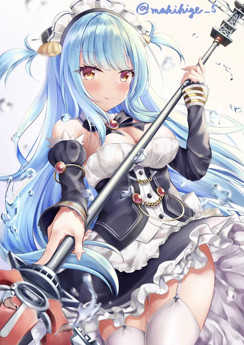 #アズールレーン
#アズナビ創作 
『海上踊る蒼き天体』
ネプチューンさんに心よりの愛を込めて! 