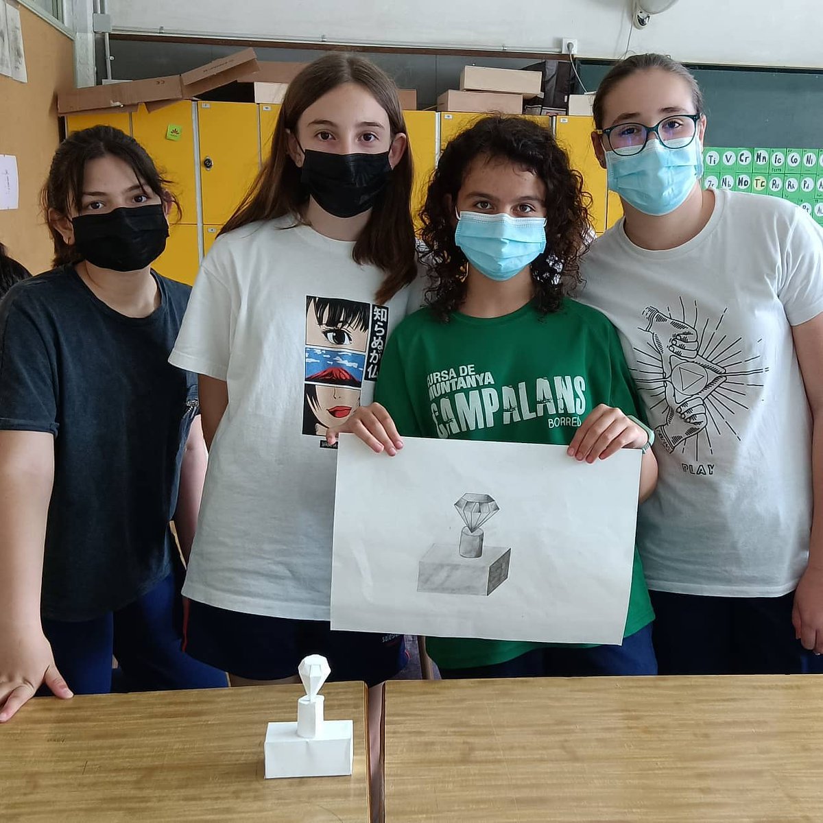 SalesiansSbd's tweet photo. A #2ESO ja han fet el seu prototip d'escultura geomètrica a escala 1:10. Matemàtiques i art un gran binomi!
#UnBoscdEscultures
#STEAM
#TreballxProjectes https://t.co/PrwR1b0QbO