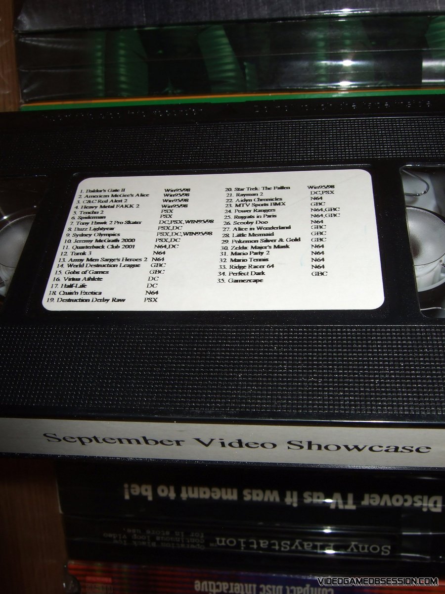 matthewhenzel's tweet photo. Babbage's tape post #2. Here are a bunch of kiosk tapes, which we would play for a month before replacing with a new one. The old one would go in the trash, or in this case, into my bag. ๐ Please let me know if there is anything interesting on these. #N64 #PSX2 #HalfLifeDC https://t.co/V9djLDPqAn