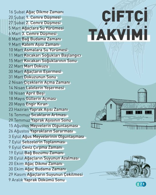 Çiftçi takvimi 🌱

#DünyaÇevreGünü
