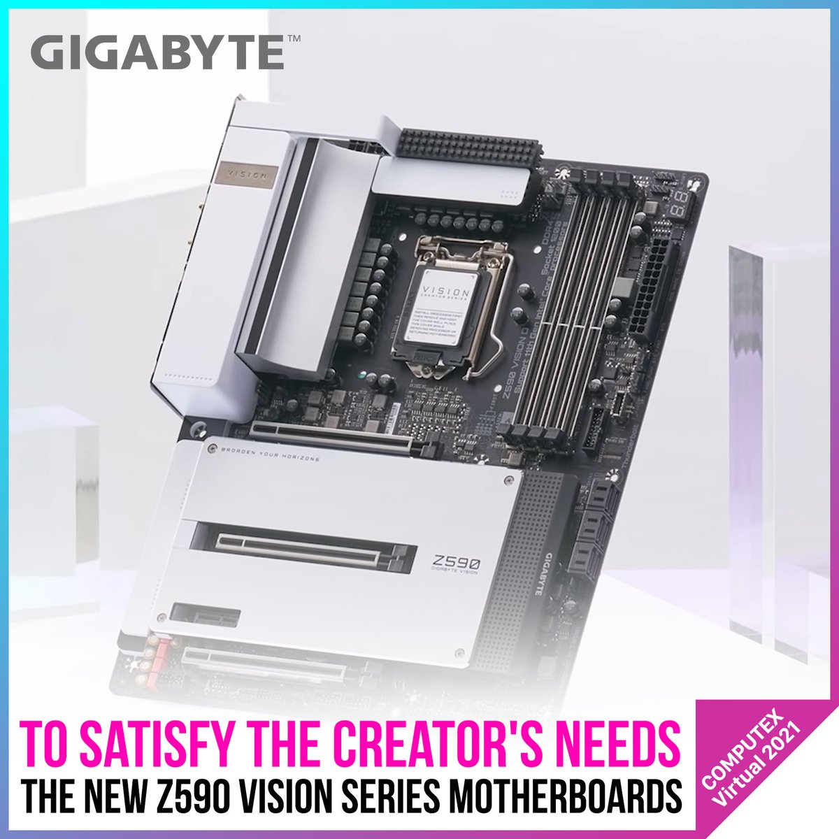 GIGABYTE_DE's tweet photo. Simple and elegant. You will absolutely love the design of GIGABYTE Z590 VISION series
https://t.co/yhR0DIeh3I
Get a sneak peek of #COMPUTEXVirtual on GIGABYTE Tech Tune-In
https://t.co/M119wT6lWw
#GIGABYTE #techtunein #VISION #CREATOR https://t.co/z9bCBTTAdU