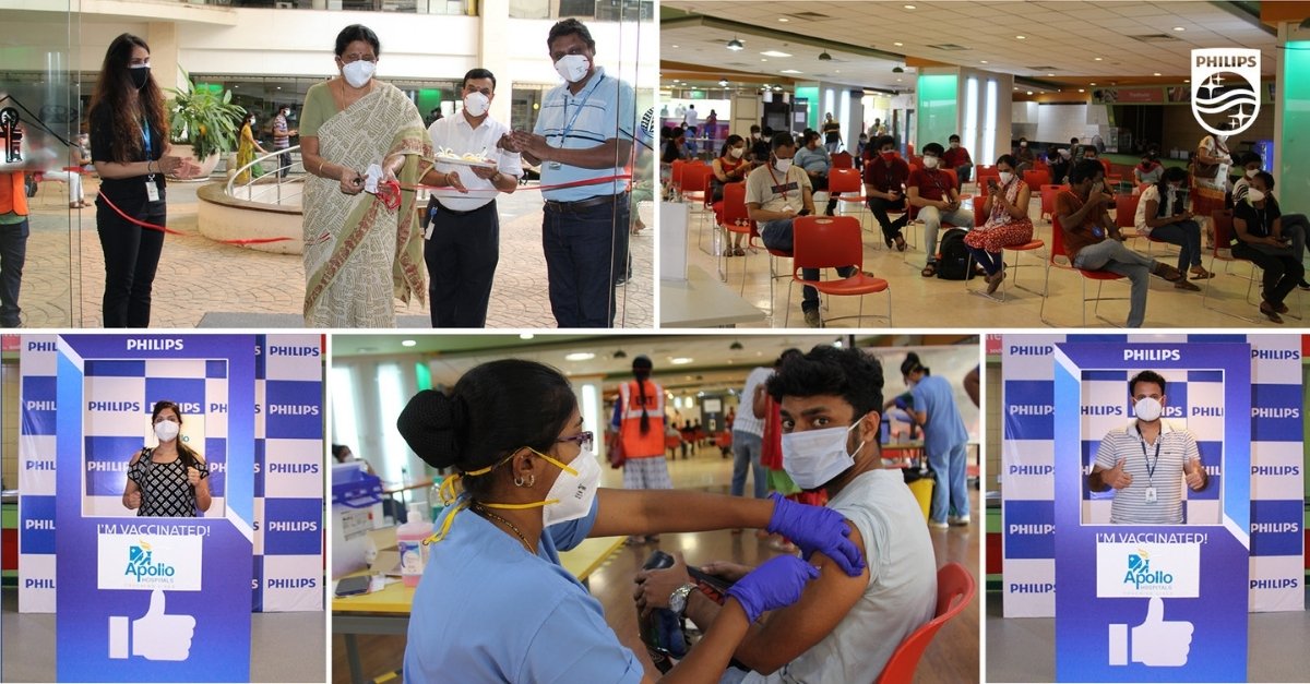PhilipsBlore's tweet photo. A big thanks to our #volunteers &amp; facilities team for their wonderful support in organizing #VaccinationDrive at Philips Innovation Campus Bengaluru for employees and families. #StayHomeStaySafe #GetVaccinated #COVID19Vaccination #Philips #HealthForAll #Vaccine #TogetherForward https://t.co/PXkfPWhG8s
