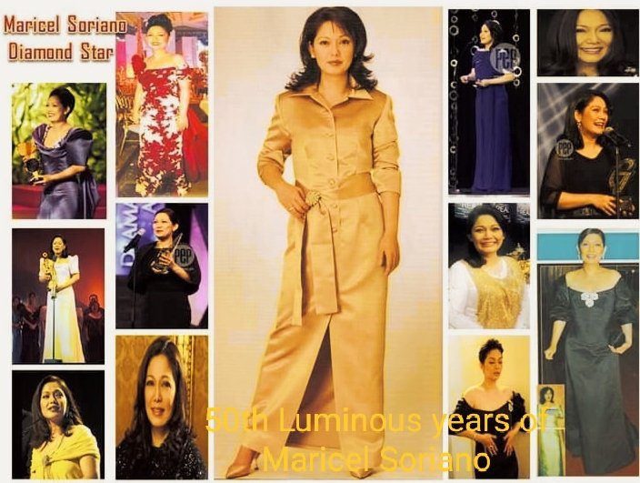 Celebrating Golden luminous years  The One and Only #DiamondStar Of The Phillippines Showbusiness
#maricelsoriano
#ChildStar 
#TeenStar 
#ComedyQueen #DramaAnthologyQueen #ActionComedyQueen 
#TVQueen
#MovieQueen 
#IconicMovieQueen 
#A1Actress
50th Luminous Yrs Of Maricel Soriano