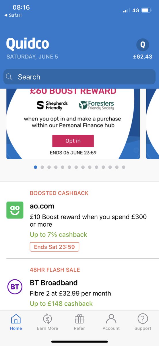 Fayemondos's tweet photo. @quidco my https://t.co/cr87jMuP37 purchase made today is tracking at 1% even though the offer is 7% and a £10 bonus for spending £300+ I will inbox you the purchase ID info, please can you look into this. I purchased a Samsung fridge freezer. https://t.co/CtKeVEN8v1