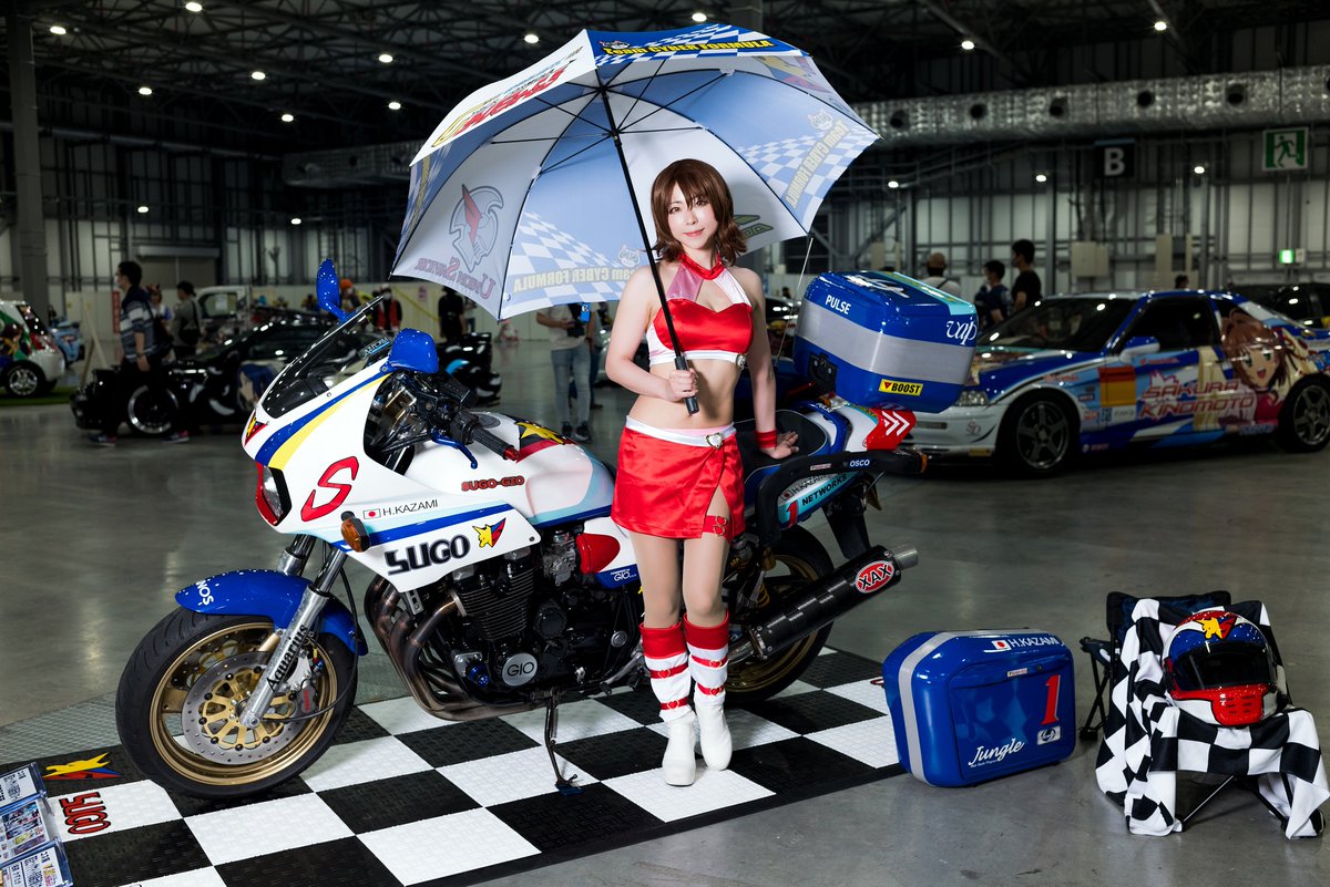 かずたか 痛単車 コスプレ N ニュー アスラーダakf 0 Gii 篠原めぐみ Ver 22 コスプレ 純さん Juncoco1029 撮影 ユームの茹で卵さん Game Paz Wiz バイクとレイヤーさん ヘルメットまで全部を撮影して頂きました コス博 コス痛