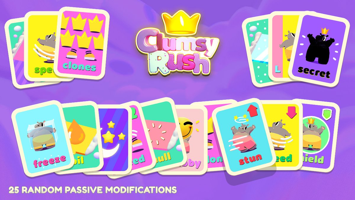 Tweak your game with this modifications! 🤪

❤️Clumsy Rush on #NintendoSwitch : bit.ly/ClumsyRushSwit…
💚Clumsy Rush on #XboxOne : bit.ly/ClumsyRushXbox

#party #fallguys #indiegame #indiegamedev #nintendo #xbox #hippo #competitive