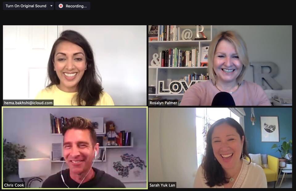When you celebrate who you are and live aligned with your core values, you attract the most authentic and inspiring people. 

I’m very excited and loving recording new podcast ‘Life Alchemy’ with these human gems: <a href="/chriscookgb/">Chris Cook</a> <a href="/RosalynPalmer/">RosalynPalmer</a> #LifeAlchemyPodcast #lifecoaching #fun