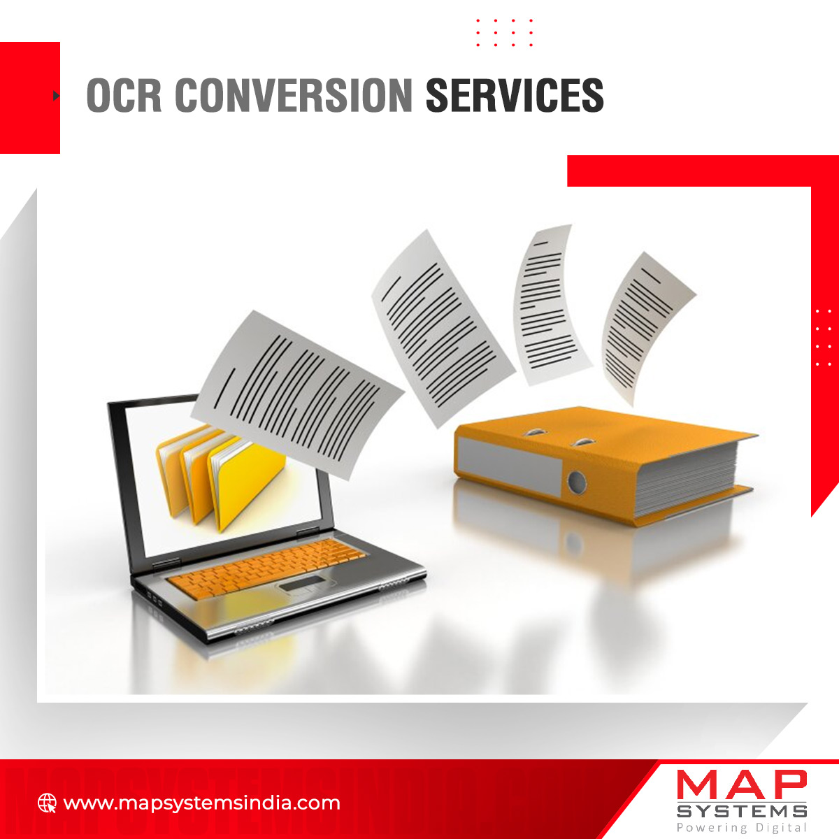 MapSystemsIndia's tweet image. Looking for OCR conversion support for your documents? We use the right techniques that help us provide quick and precise document scanning. Need bulk conversions of your physical documents? Click here to talk more.
bit.ly/3fSY8Yb
#OCRConversion #Prepress