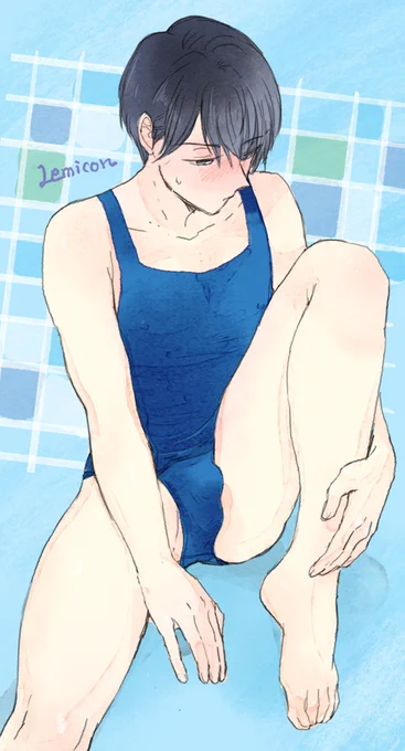 スク水着せられた男の子💙 