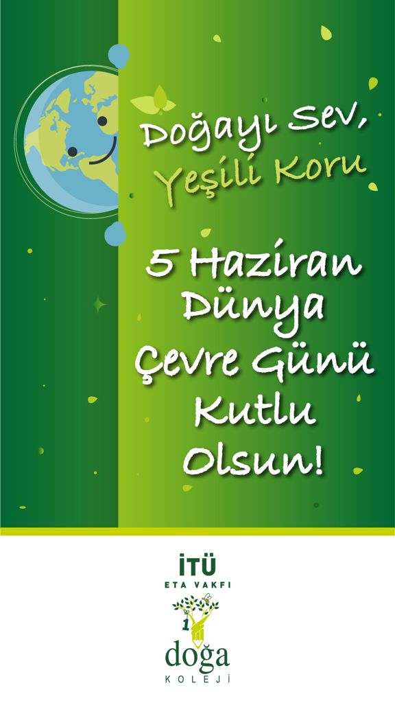 Çevreyi Korumak Doğamızda Var! 🌍🍃
İTÜ ETA Vakfı Doğa Koleji olarak çevreye duyarlı bireyler yetiştiriyor, 5 Haziran #DünyaÇevreGünü’nü kutluyoruz.