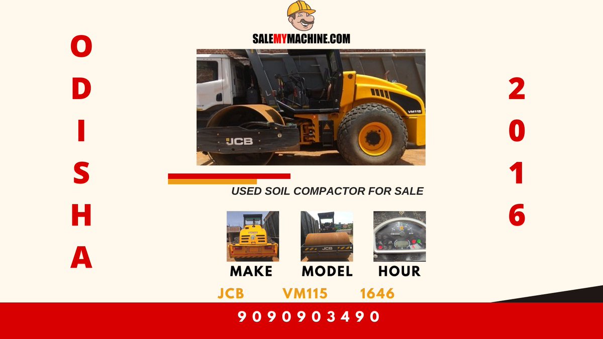 Used #SoilCompactor for sale in Odisha.
Make - #JCB
Model - #VM115
Year - 2016
Running Hours - 1646
Location - Odisha
Buy or sale #usedconstructionequipment, #usedhyva , #usedexcavator, #usedloader and all type of used #roadconstruction &amp; #miningequipment at #salemymachine .