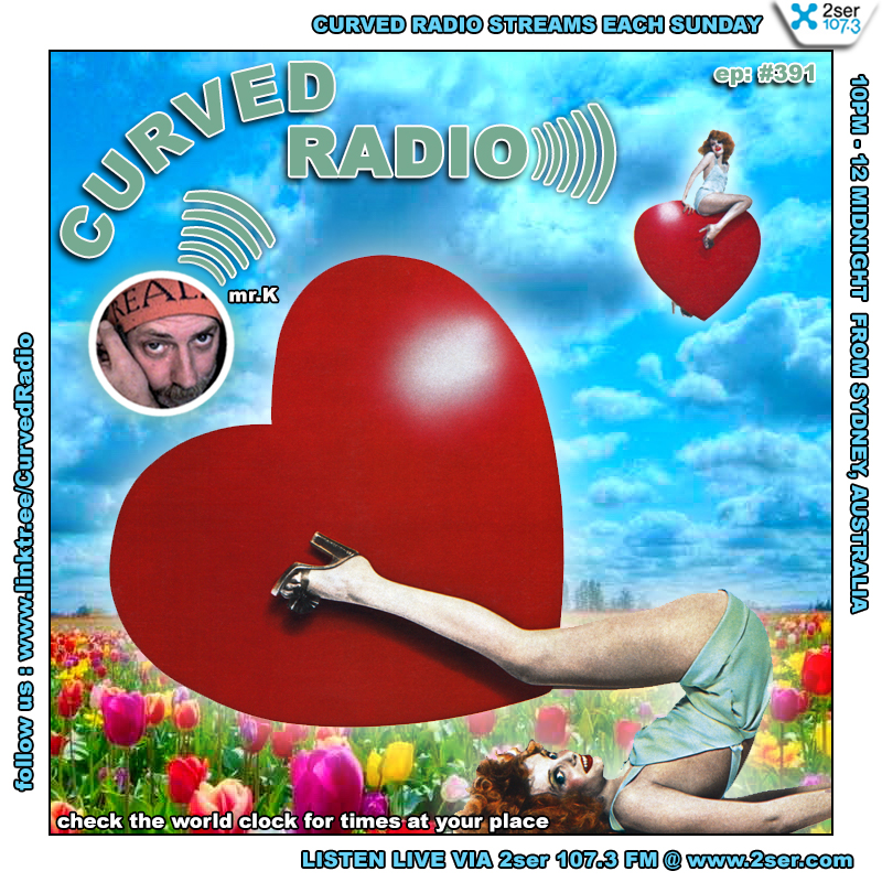 1/2 This Sunday on <a href="/2ser/">2SER 107.3</a>'s Curved Radio, mr.K is in the hotseat with new releases, curvy faves and songs of LOVE. On the menu @thechills via <a href="/firerecordings/">Fire Records</a>, <a href="/samantha_whates/">Samantha Whates</a> feat. <a href="/ChapsChoir/">Chaps Choir</a>, <a href="/Ducksmakemusic/">Ducks!</a> <a href="/ARMENRA/">ARMEN RA</a> <a href="/PiersFaccini/">Piers Faccini</a> <a href="/themananapeople/">The Mañana People</a> @nataliebtb via <a href="/monikaenter/">Monika Enterprise</a> >
