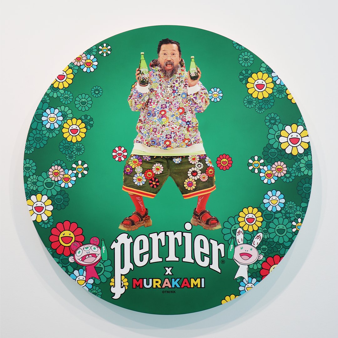 Last day at <a href="/galerieperrotin/">Perrotin</a> 💚
#perrierxmurakami <a href="/takashipom/">takashi murakami</a> 

View of “Perrier x Murakami” presentation at Perrotin Gallery
Photo credit: Claire Dorn
©️Takashi Murakami/Kaikai Kiki Co., Ltd. All Rights Reserved.