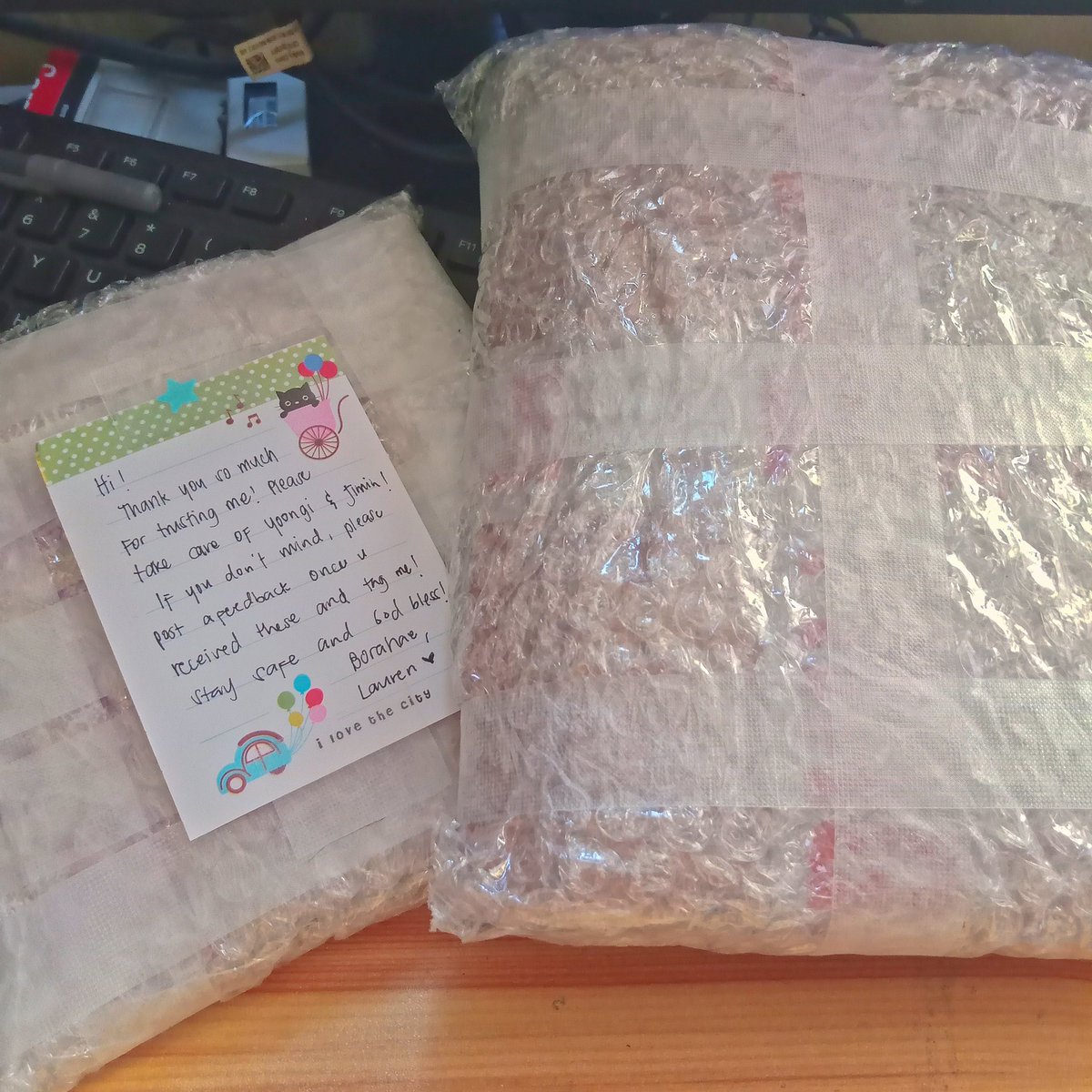 mooncartz_'s tweet photo. Hi~ @laurenVrose so much for letting me adopt your yoonmin pcs and your album 💜💜 will do take care of them✨
#vrosefeedbacks https://t.co/XXDZmTQMge