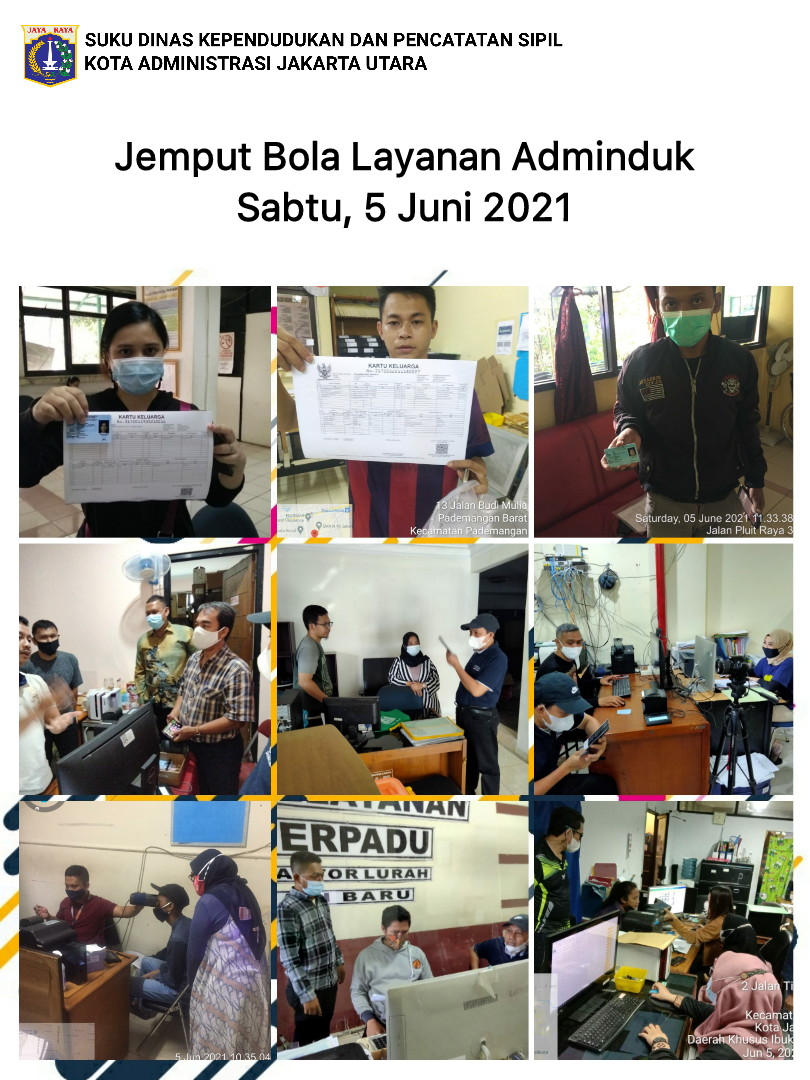 dukcapiljakarta's tweet photo. Sabtu (5/6) Sudin Dukcapil Jakarta membuka layanan pada hari sabtu  di setiap kelurahan se-Jakarta Utara sampai Sabtu 26 juni 2021
°
°

@aniesbaswedan
@arizapatria 
@dkijakarta 
@dukcapiljakut 
@kominfotik_ju 
°
°
#DukcapilInfo 
#Dukcapilbisa https://t.co/nJMjbPeTlN