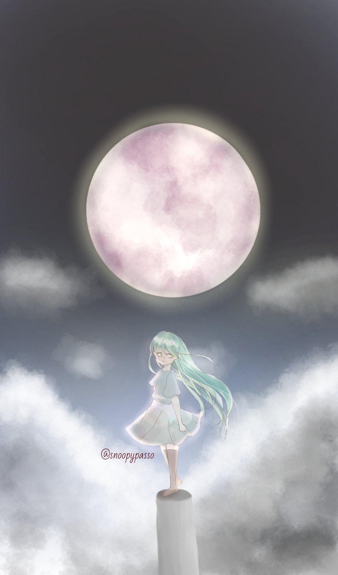 ﾐﾘﾒｰﾄﾙ 景色頑張った 少しはリアルに見えるかな 笑 アイビスペイント 指描き イラスト好きな人と繋がりたい アイビス オリジナル女の子 景色イラスト 今日も月が綺麗ですね T Co E2yhm50upk Twitter