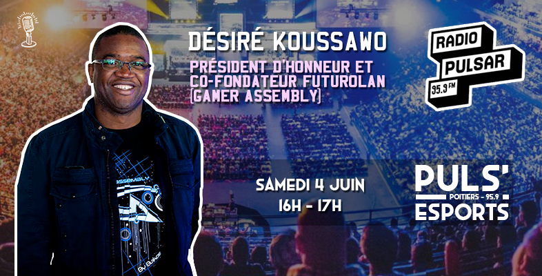 Notre invité de la semaine n'est d'autre que <a href="/dkga86/">Désiré Koussawo</a> ! On va parler <a href="/GamersAssembly/">Gamers Assembly</a> (évidemment !), ESL, esport en Afrique...

C'est quand ? Aujourd'hui à 16h !

▶️C'est où ? Sur @radio_pulsar ou en ligne sur radiopulsar.ice.infomaniak.ch/radiopulsar-19…
