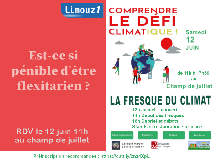 Climat87's tweet photo. Si vous vous posez la question, c'est que vous avez déjà fait la moitié du chemin.  Pour comprendre ce que çà change pour la planète, venez faire la fresque du climat !
Pré inscriptions ici  : https://t.co/wPAWHrKiTK

 #PlusDeVege https://t.co/Ik5kCOPwF4