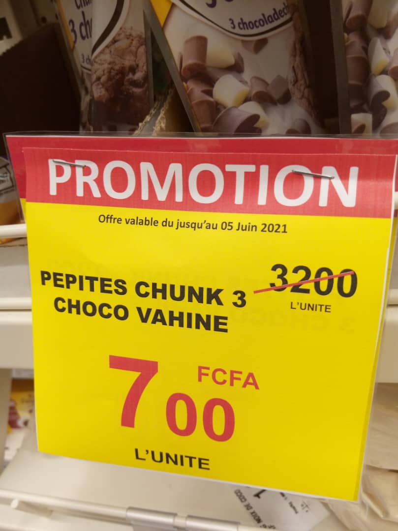 Snipsst's tweet image. Pepites Chunk Choco Vahine, Pâte à Tartiner Bambi à - 70%!