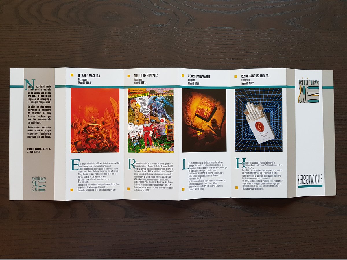 blackmores_'s tweet image. Diversos folletos publicitarios del Estudio Veintinueve Uno que trabajó para #DinamicSoftware en la #EdadDeOro, cortesía de su director y autor #ÁngelLuisGonzález, uno de los entrevistados de mi segundo libro #UnPasadoMejor, publicado por @GamePressEd