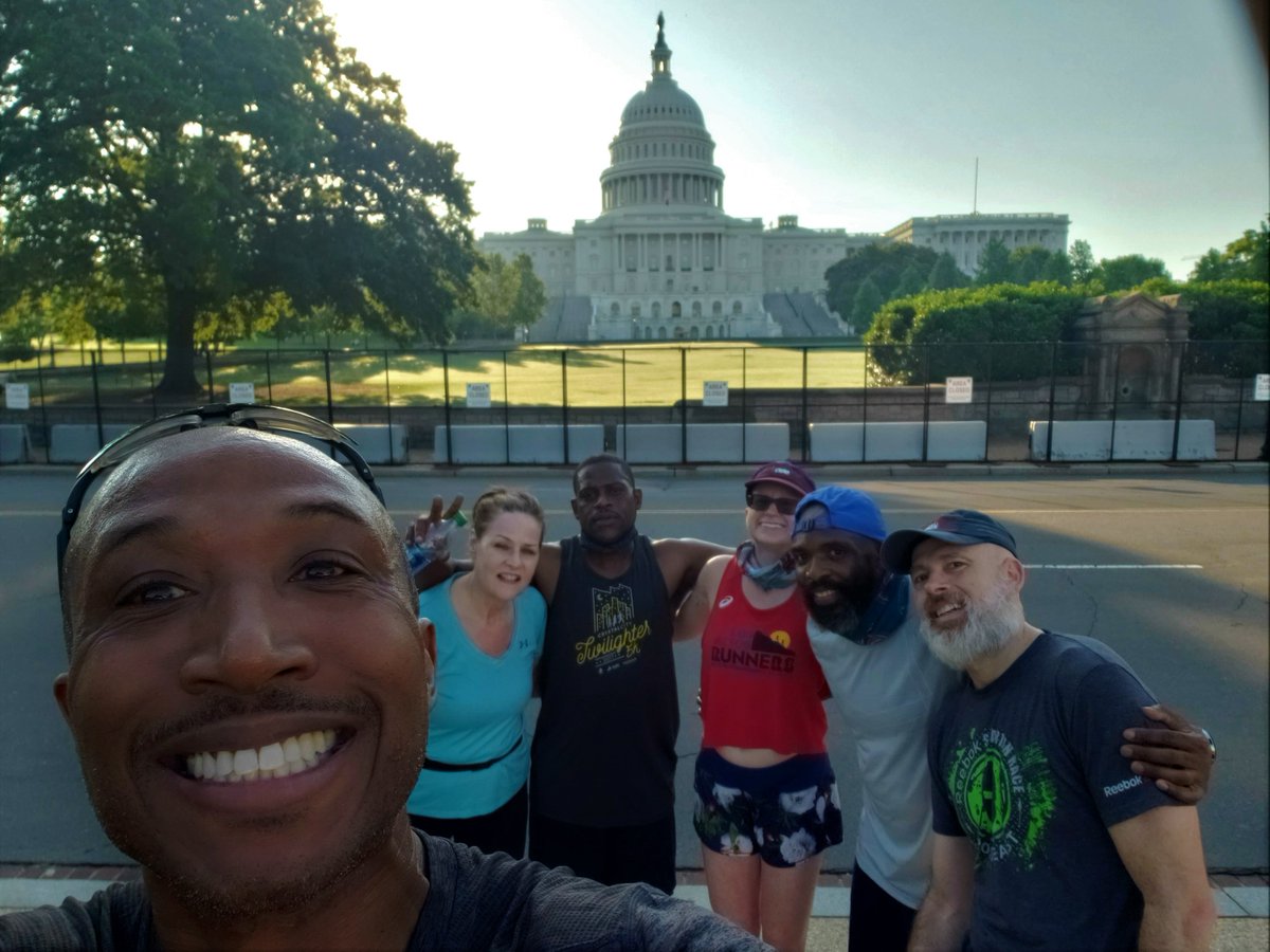 Knocked out 6.2mi today with some of the best folks on Earth: @T_Wallace12, Shane, Mariele, Tray &amp; Travis. These are some of my dear friends I know from <a href="/backonmyfeet/">Back on My Feet</a>, &amp; and life feels more normal now that I can see their faces &amp; run with them. strava.com/activities/541… #strava