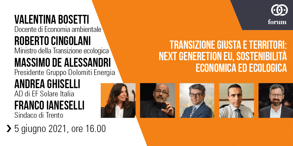 “Transizione giusta e territori”: alle 16.00 con Valentina Bosetti, <a href="/LDO_CTIO/">Roberto Cingolani</a>, Massimo De Alessandri, Andrea Ghiselli, <a href="/fiane/">Franco Ianeselli</a>, coordina <a href="/albertofaustini/">Alberto Faustini</a>. Live su buff.ly/3dR0nKu. #FestivalEconomia #ilritornodellostato <a href="/editorilaterza/">Editori Laterza</a> <a href="/ProvinciaTrento/">Provincia autonoma di Trento</a> <a href="/comunetn/">Comune di Trento</a> <a href="/UniTrento/">Università di Trento</a>