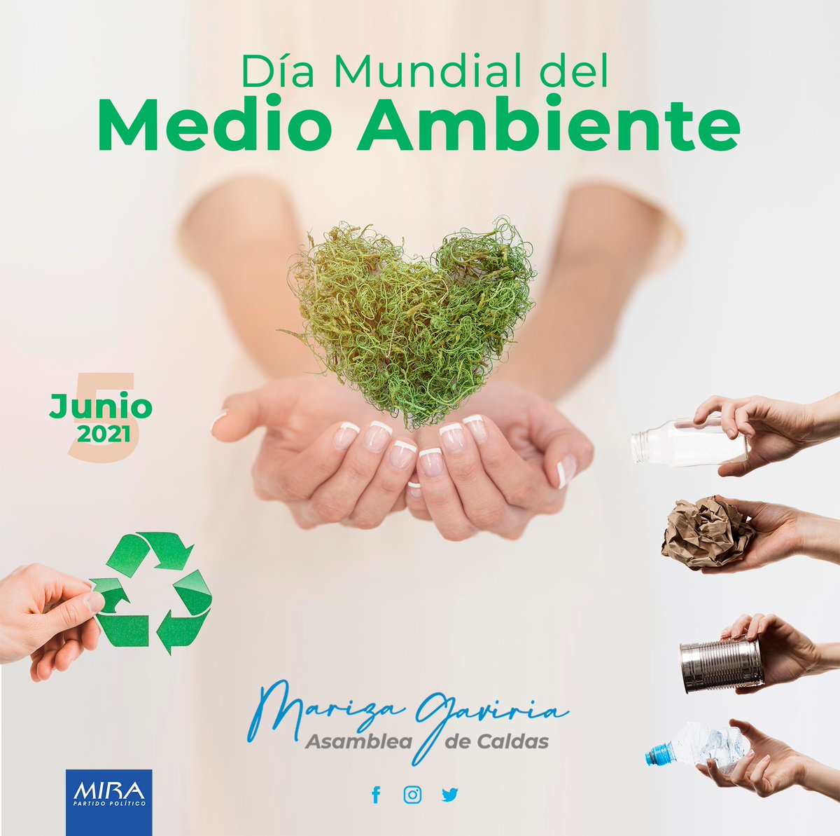 marizagaviria's tweet photo. #DiaMundialDelMedioAmbiente , los invito a reciclar para cuidar nuestro mundo , ya muy golpeado por nosotros mismos . Invitación a ser más #Ecplogicos. #CaldasNosMueve https://t.co/eIy2vdh1QX