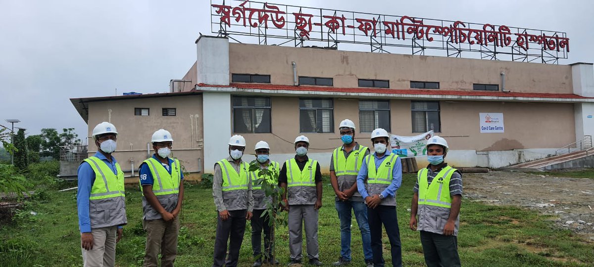 TCEConnect's tweet photo. “#Engineering a #Sustainable Tomorrow”

#TataConsultingEngineers (#TCE) celebrating #WorldEnvironmentDay at one of its site in Assam

#TCEndeavour #TSM2021 #BeyondConservation #Sustainability https://t.co/h3hmT1gfWW