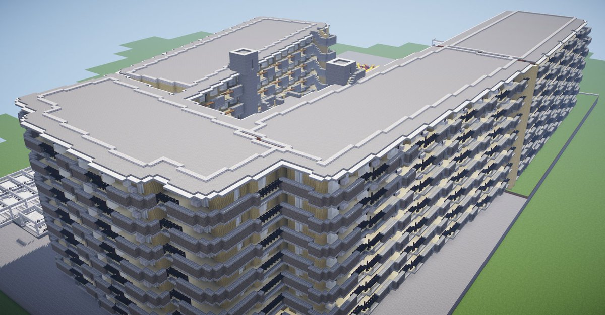 Dolpom_'s tweet photo. #Minecraft 
#minecraft建築コミュ 
#舞東サーバー 
#舞東 
斜めマンション作りました。 https://t.co/ECT8KHPxy4