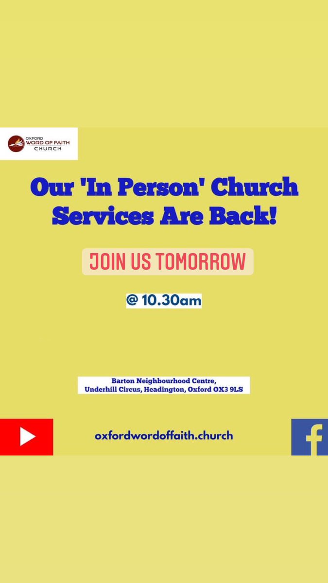 Oxford Word of Faith Church (OxfordWordFaith) Twitter