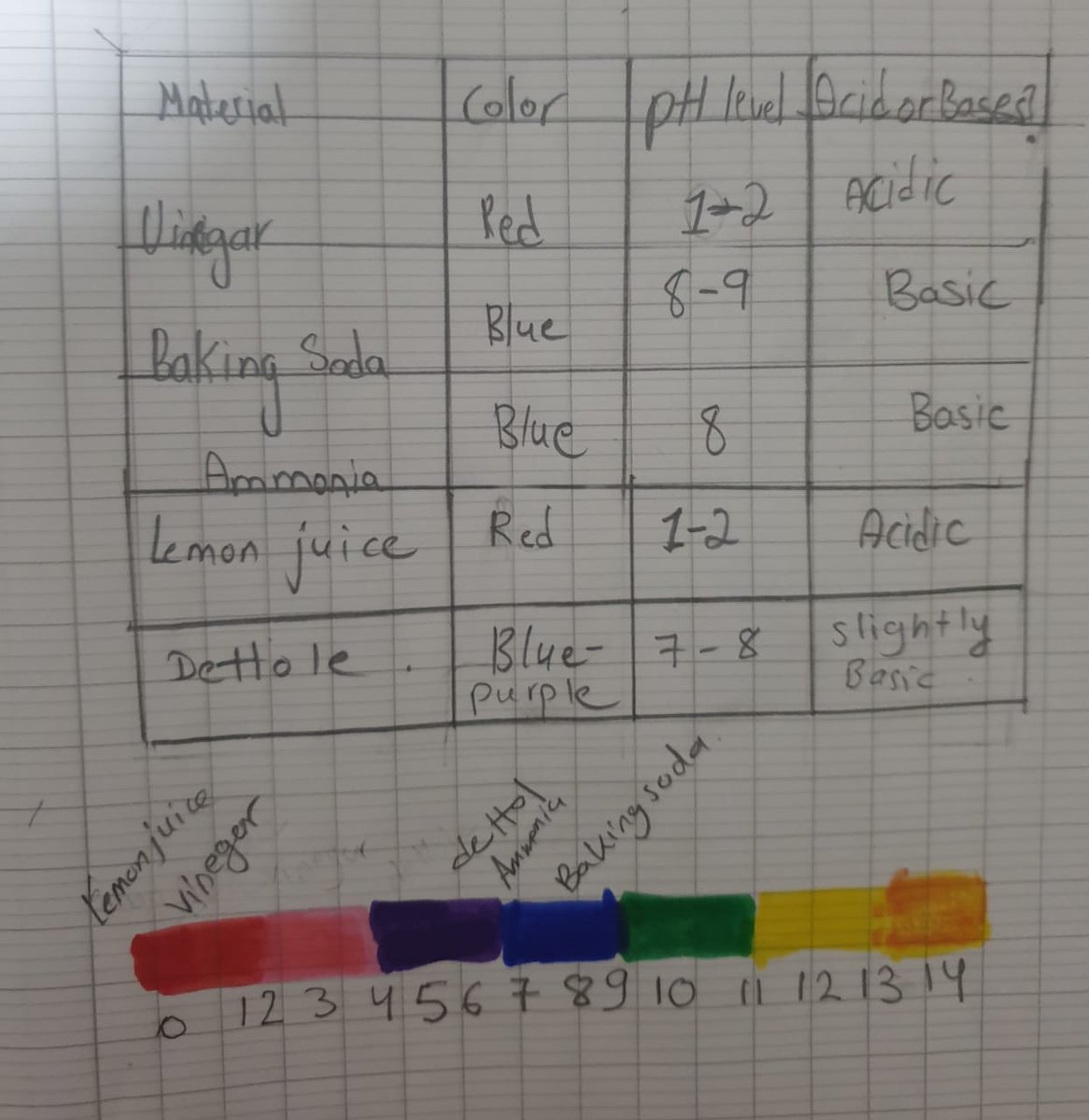 AbuzahrMufeed's tweet photo. Testing the pH of different products using an indicator extracted from red cabbage. @mahaperla https://t.co/YGB9h5DQdO