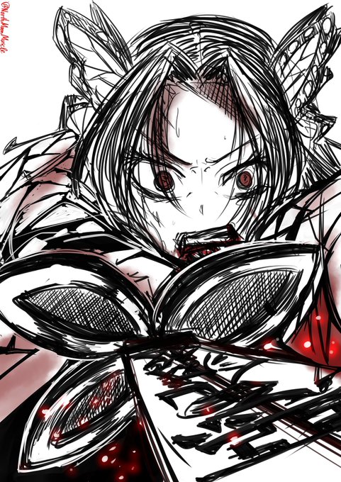 背筋形成太郎さんがTwitterに投稿した胡蝶カナエ(鬼滅の刃)のイラスト。