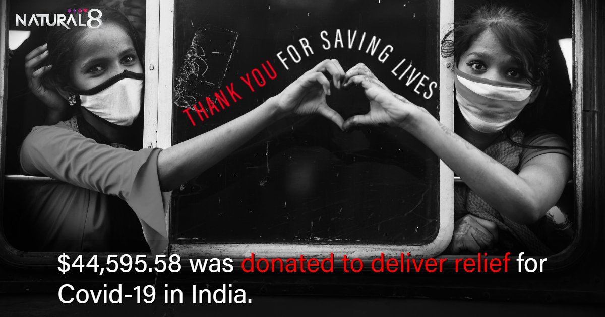 natural8's tweet photo. A heartfelt thank you to everyone who has contributed. We've managed to raise a total of $44k for the Covid-19 donation drive in India. We couldn't have done it without every single one of you! 🙏
Donation link: https://t.co/SQYZnEGSwa
#HelpIndia #ChipInForIndia #O2ForIndia https://t.co/LJqvRsVuCY
