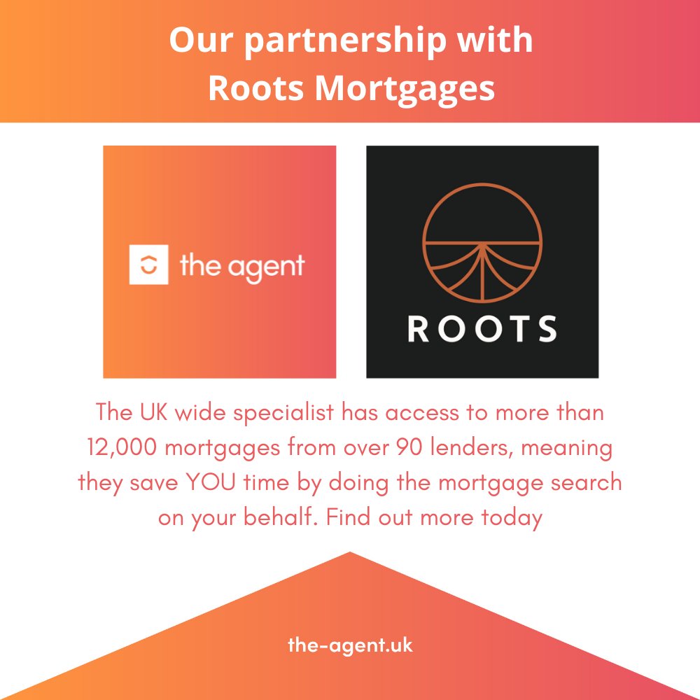 We've chosen @RootsFinanceGrp as our partner to provide #mortgages to our customers🏡  

If you're a first time buyer, looking to remortgage, move home or invest in a buy-to-let property, Roots will be able to find the right mortgage &amp; protection for you👉 the-agent.uk/mortgages