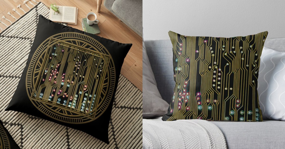 'Electro Nouveau' Accent & Floor Pillows SALE! Buy 2 get 15% Off > redbubble.com/shop/ap/689326… via @rebubble #redbubble #RedbubbleGiftIdeas #redbubbleshop #redbubbleartist #smallbusiness #findyourthing #graphicdesign #printable #pillows #accentpillows #floorpillows #homedecor