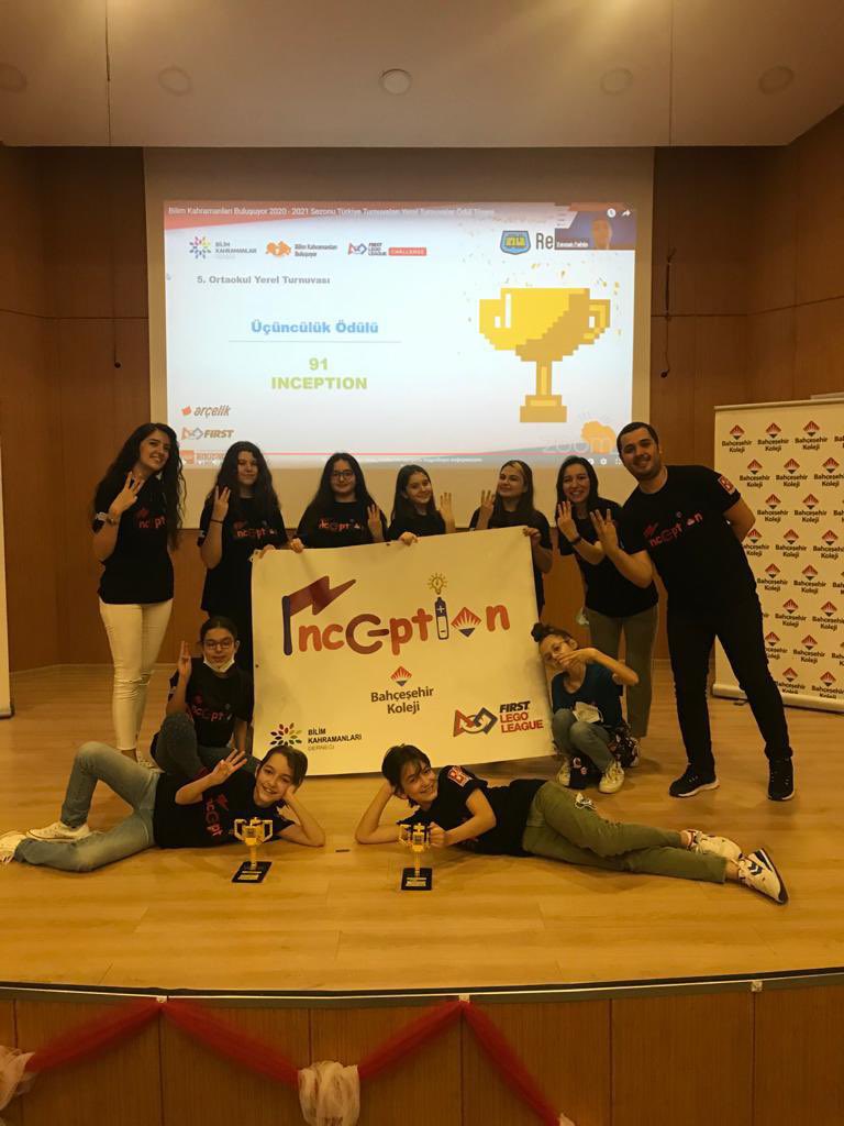 Bilim Kahramanları Buluşuyor / FIRST® LEGO® League Challenge 5.Ortaokul Yerel Turnuvasında Robot Performans, Robot Tasarım, Proje ve Öz Değerler Alanında Trakya’nın En Başarılı Takımı Lüleburgaz İnception, Üçüncülük Ödülünün Sahibi Oldu! Bekle bizi ulusal turnuva geliyoruz🎉