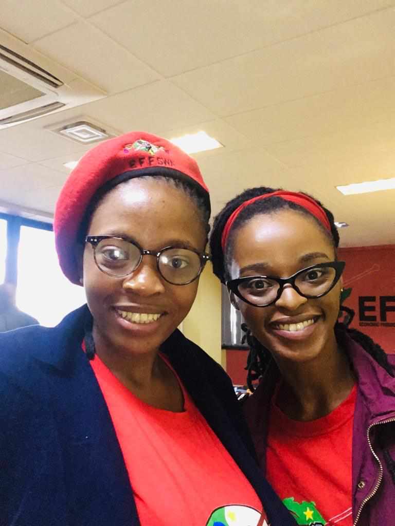 chrm_guy's tweet photo. National Chairperson of @EFFSwazi with @EFFSouthAfrica  commissar Busi and @MsaneThembi at the revolutionary House in SA.Under the leadership of @Julius_S_Malema and the international relations @GardeeGodrich we are sure EFF will unite Africa. https://t.co/XrZcC7Hdty