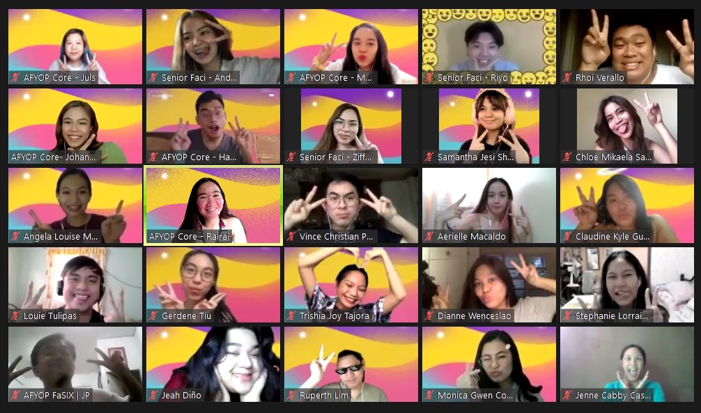 AFYOPDayon23's tweet photo. AFYOP UPDATES | Check out these photos of the AFYOP 2021 Facis getting to know each other and having fun during the Pre-Training Activities! #AFYOP2021☀️ https://t.co/e2dHNBZWOD