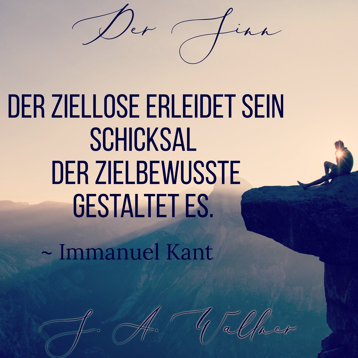 wallner_s's tweet photo. "Der Ziellose erleidet sein Schicksal - der Zielbewusste gestaltet es."
~ #immanuelkant
Wie interpretiert ihr diese Aussage?
Stimmt ihr dem zu?
#DerSinn #zitate #sprüche #quote #Motivation #Goal #ziel #future https://t.co/orWcspFA7C