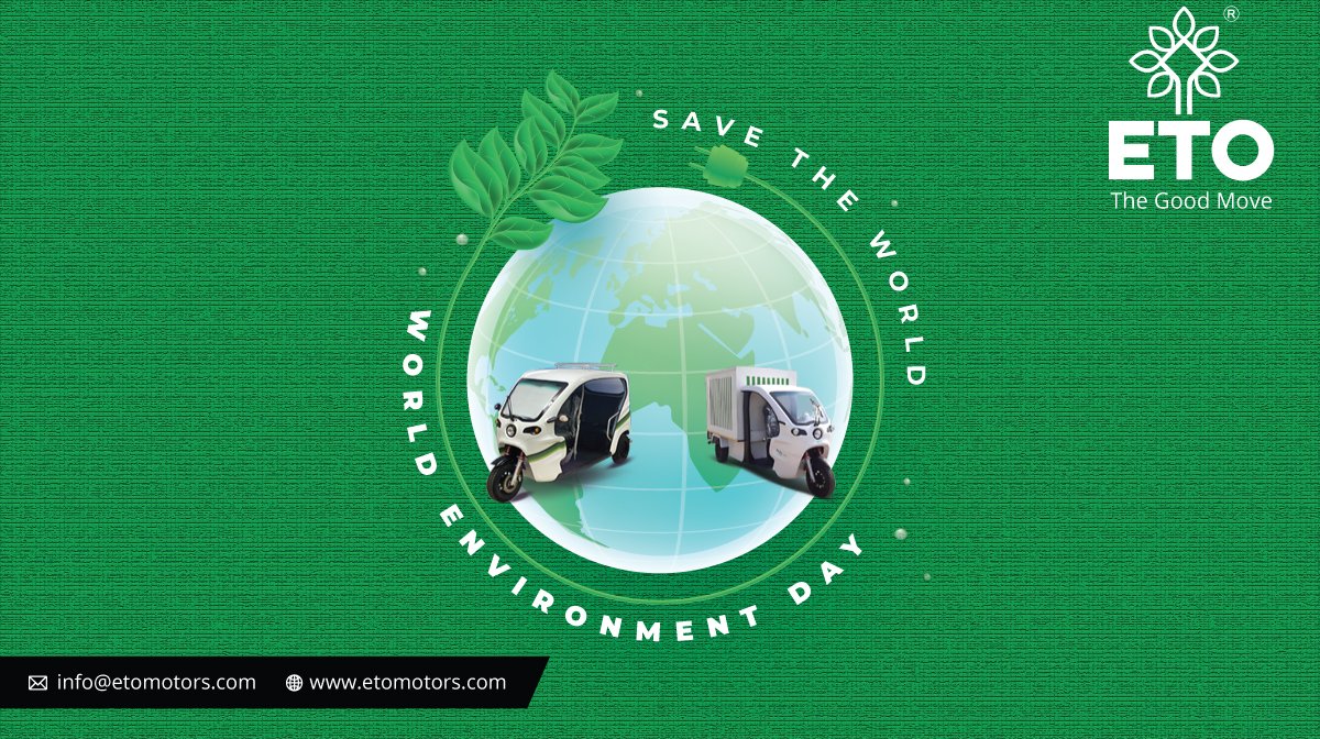 IndiaEto's tweet photo. Join us in this revolution to ensure our Environment remains healthy and inhabitable for our generations to come.
#worldenvironmentday #eto #etomotors #electricvehicles #electricmobility #electricthreewheeler #environment #employment #empowerment https://t.co/br2ZmaLl2B