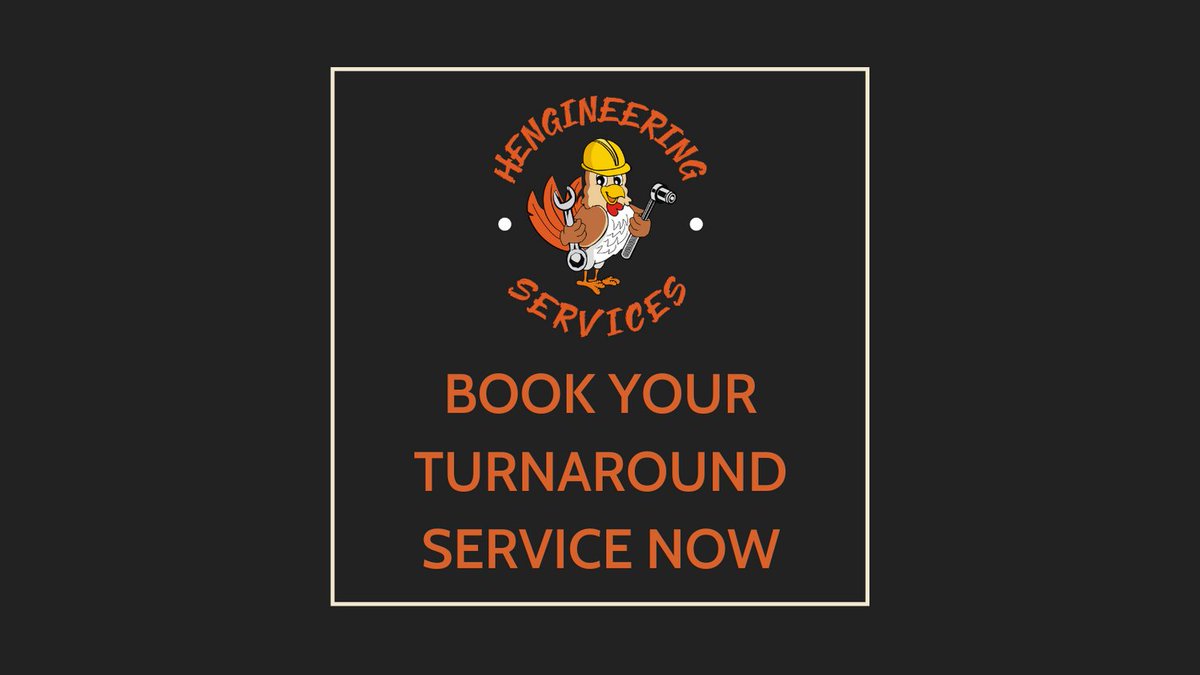 Our Hengineers' diaries are starting to fill up fast, so book us for your turnaround service now - we understand if things need to move by a few days and can usually accommodate. Call Hengineer Simon today on 07534 736203
#PoultryEngineers #Poultryservice #TurnaroundService