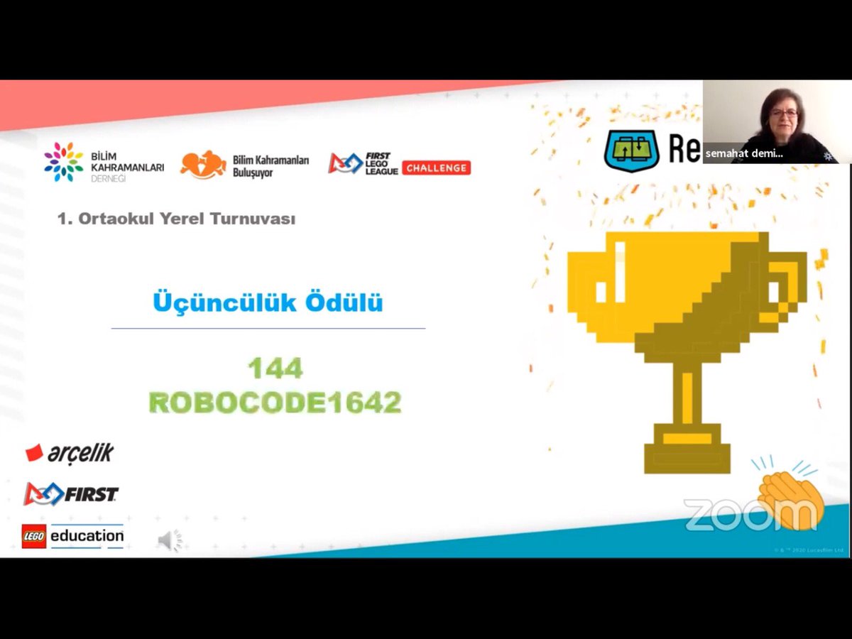 robocodebursa's tweet photo. Gelenek Bu Sezonda Değişmedi!
2020–2021 Sezonu Bilim Kahramanları Buluşuyor / FIRST® LEGO® League Challenge 1. Ortaokul Yerel Turnuvalarında Robot Performans, Robot Tasarım, Proje ve Öz Değerler Alanında Bursa’nın En Başarılı Takımı ROBOCODE1642, Üçüncülük Ödülünün Sahibi Oldu! https://t.co/bGP3lQkQSh