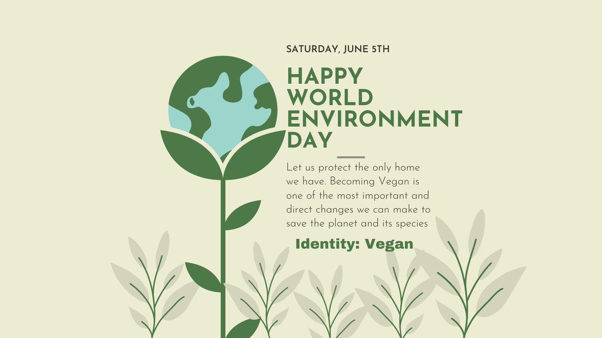 🌱Happy World Environment Day 🌱
💚#earth #animals #humans
.
.
.
.
#worldenvironmentday #environment #vegan #veganism #veganforanimals💛 #stopanimalabuse #protectourplanet #protectourhome #loveearth #love #compassion #crueltyfree #veganfuture #animalliberation #greenearth