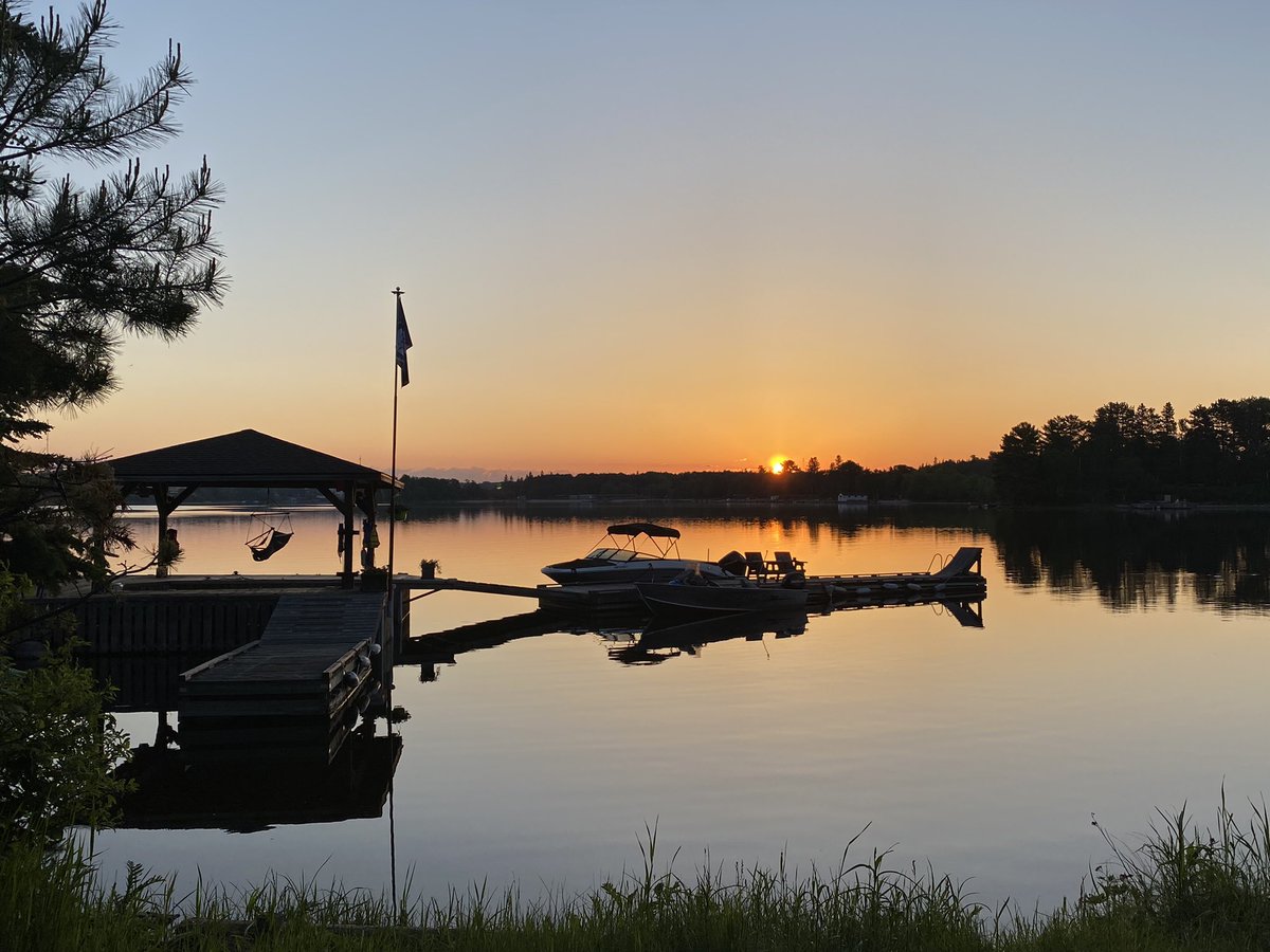 Clear skies on a beautiful saturday morning on @LOTWONMBMN Lake of the Woods - #CAMHSunriseChallenge @camhfoundation