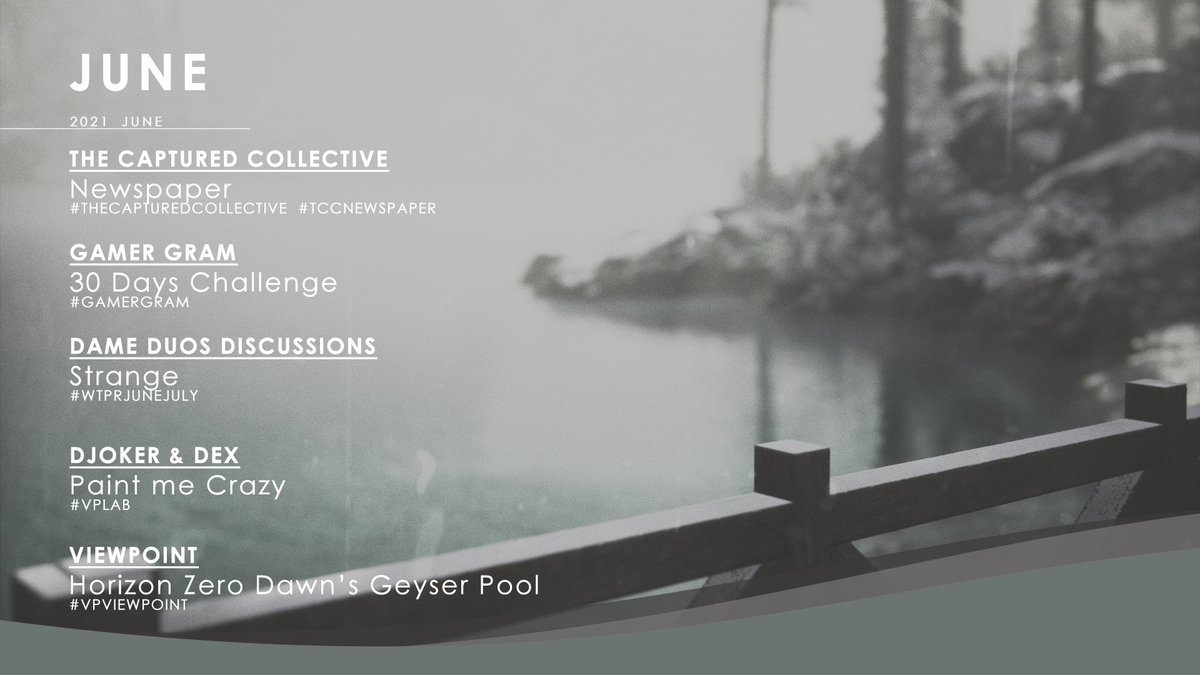 VPChallenges's tweet image. 🦾 New month, new challenges!
⚡️ In June, show off your skills and stay sharp!
📸 Your challenge/theme is missing? Tag us in your posts so we don't miss you!

_____
#VirtualPhotography #TCCnewspaper #GamerGram
#VPLAB #WTPRJuneJuly #VPViewPoint