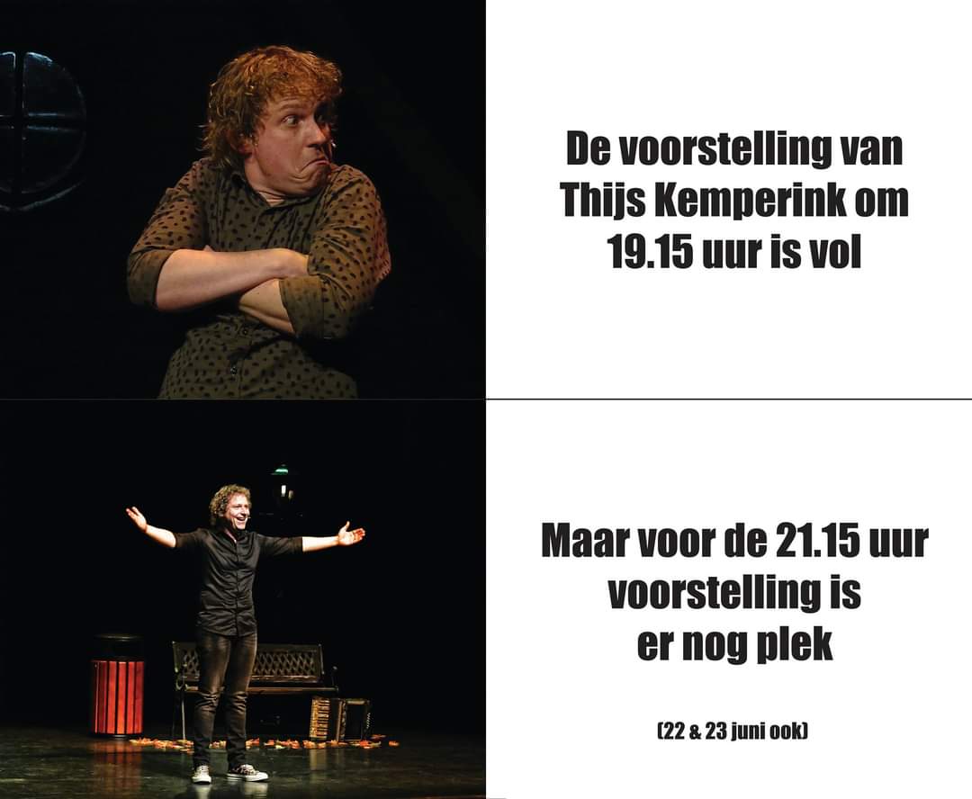 Almelooooo!
Komen jullie vanavond lachen?
Ik ga grapjes maken in het Dialect!
Tickets via <a href="/Hof88/">Theater Hof 88</a>