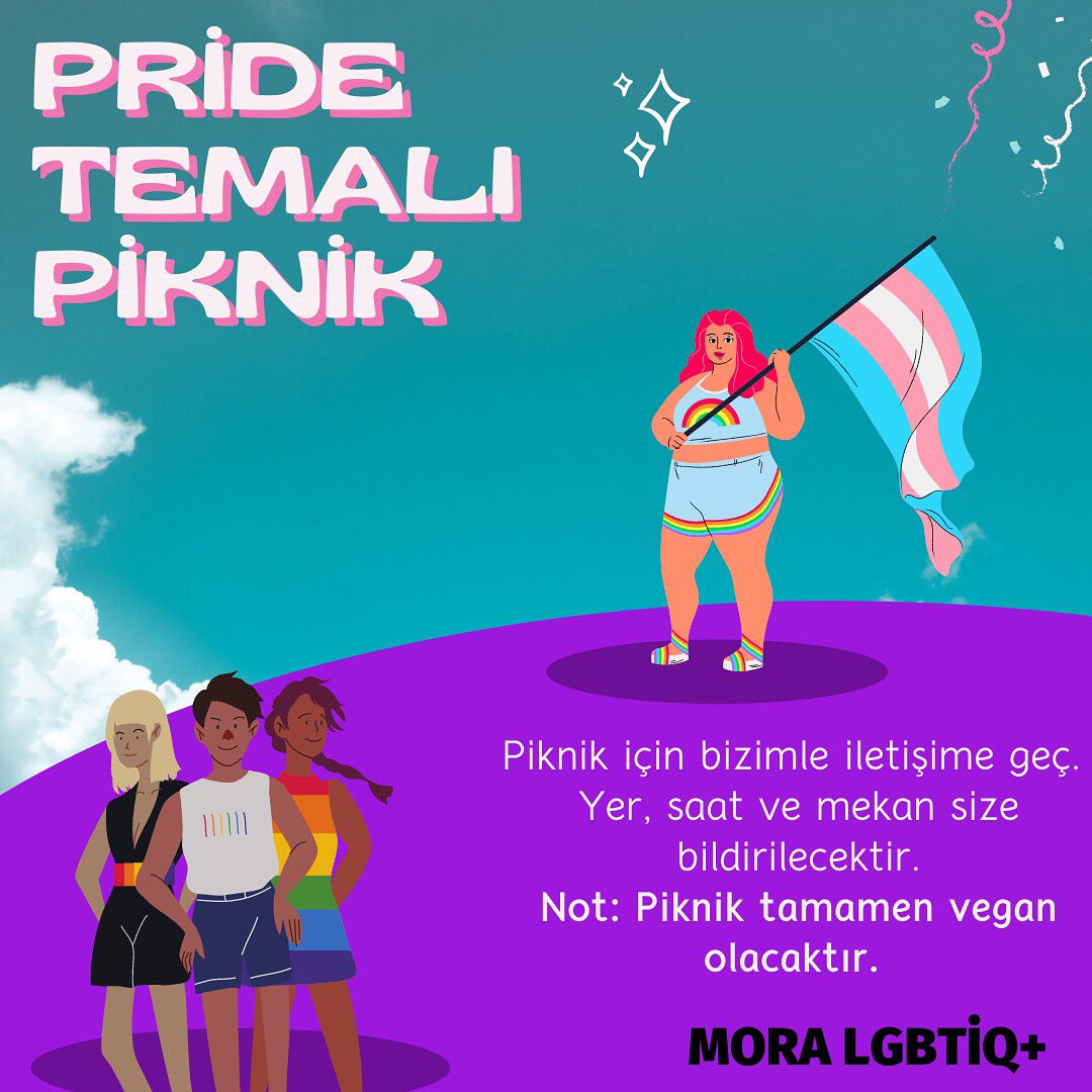 Havalar güzelleşti ve piknik zamanı geldi. Süprizler sizi bekliyor. Piknik ile ilgili detayları öğrenmek için bize mesaj atabilirsiniz. Dayanışmayla 💜
#moralgbtiq #PrideMonth2021