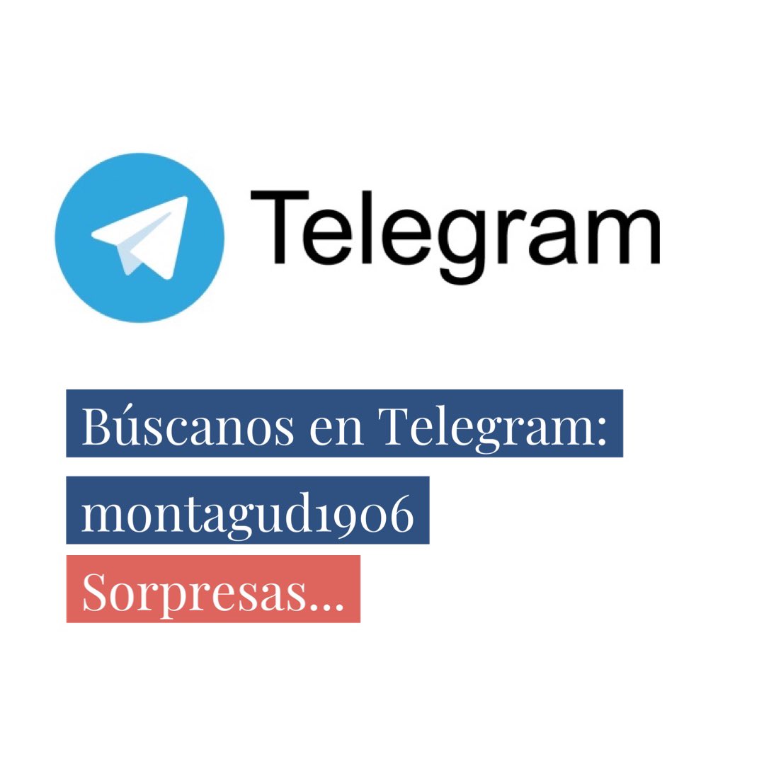 Click aquí para descubrir las novedades de Montagud antes que nadie: t.me/montagud1906