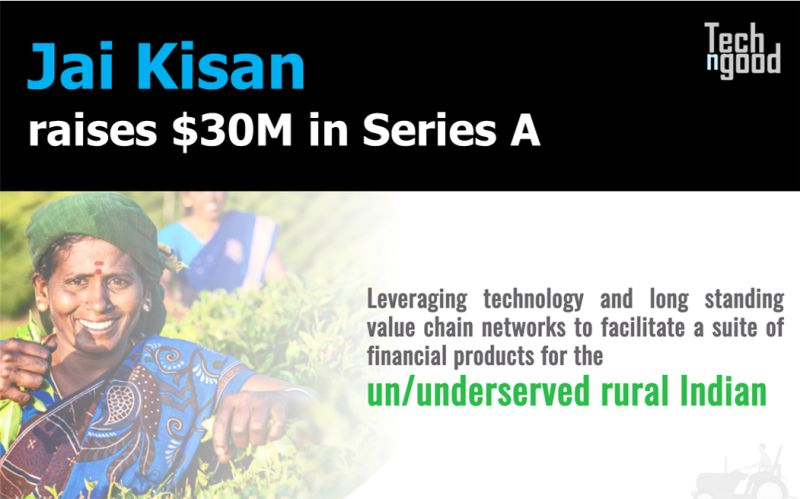 TechnGood (@techngood) on Twitter photo 🇮🇳<a href="/JaiKisanIndia/">Jai Kisan</a> raised $30M in Series A led by <a href="/miraeasset/">Mirae Asset</a> , <a href="/Syngenta/">Syngenta</a> Ventures and existing investors <a href="/BlumeVentures/">Blume Ventures</a> , @ArkamVc , <a href="/NABVENTURES1/">NABVENTURES</a> Fund, Prophetic Ventures and <a href="/better_capital/">Better</a>
ℹ️For a quick overview on the company: techngood.com/jai-kisan
#fintech #startups #vc 🇮🇳<a href="/JaiKisanIndia/">Jai Kisan</a> raised $30M in Series A led by <a href="/miraeasset/">Mirae Asset</a> , <a href="/Syngenta/">Syngenta</a> Ventures and existing investors <a href="/BlumeVentures/">Blume Ventures</a> , @ArkamVc , <a href="/NABVENTURES1/">NABVENTURES</a> Fund, Prophetic Ventures and <a href="/better_capital/">Better</a>
ℹ️For a quick overview on the company: techngood.com/jai-kisan
#fintech #startups #vc