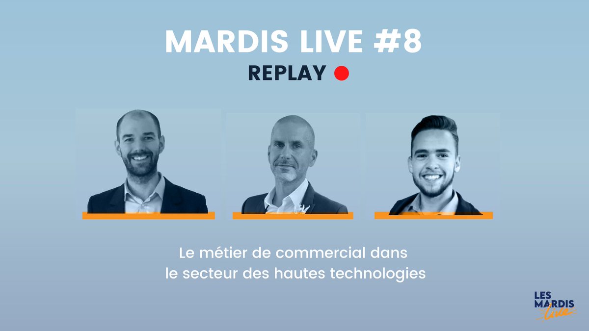 [BREAKING NEWS] 🚨 

Il est là... 👀

Le replay de notre dernier "Mardis Live #8" sur le métier de commercial dans les Hautes Tech en partenariat avec @ecole_euridis est enfin en LIGNE ! 🎉

Pour le visionner, c'est ici : swll.to/O0XfMka

#commercial